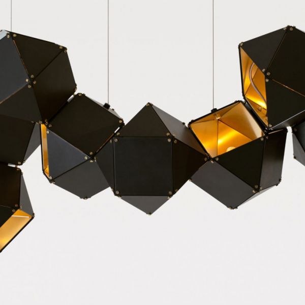 Welles Steel Long Chandelier