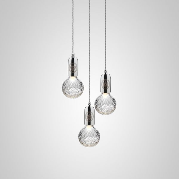 Clear Crystal Bulb Chandelier Lamp by Lee Broom