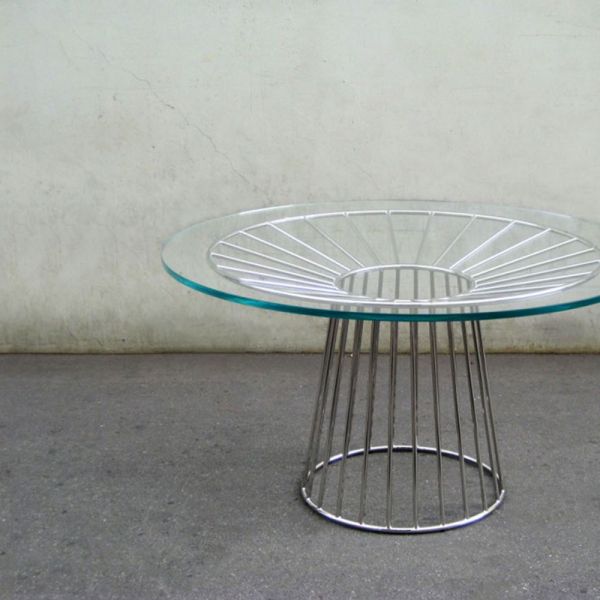 Wired Dining Table - Glass Top