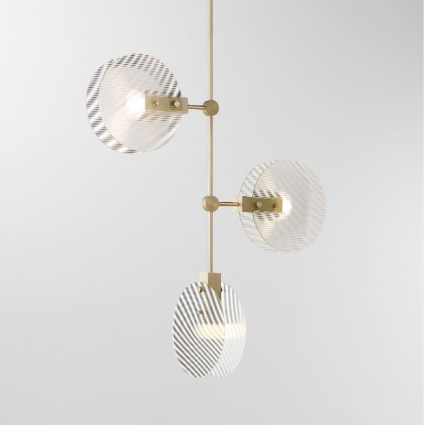 Nebulae 13- Three Hanging Chandelier - Offset By Ross Gardam