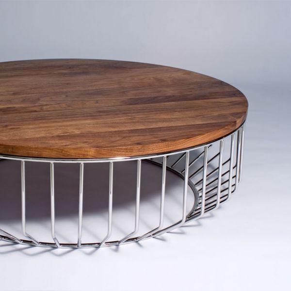 Wired Coffee Table - Wood Top