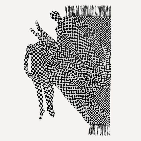 Black and white people pattern By Olaf Breuning