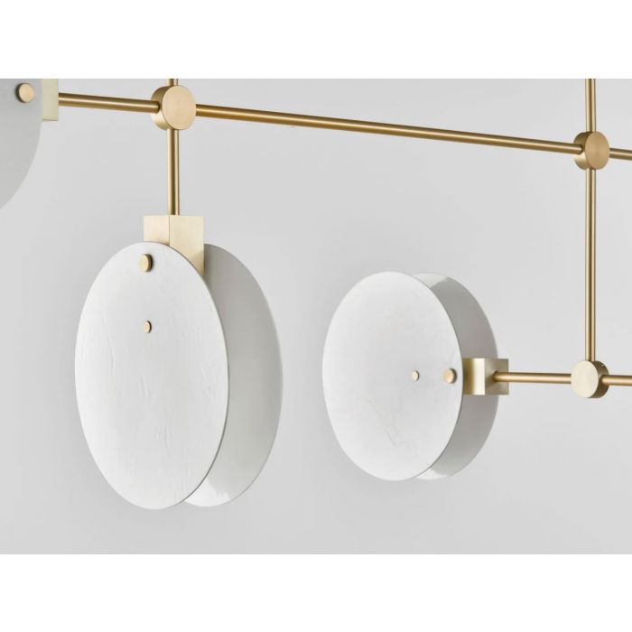 Nebulae 35 - Five Hanging Horizontal Chandelier By Ross Gardam